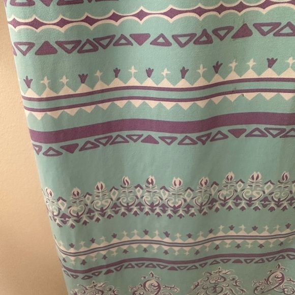 J Mclaughlin Dress three button light blue purple print Catalina Cloth size M - Picture 8 of 8